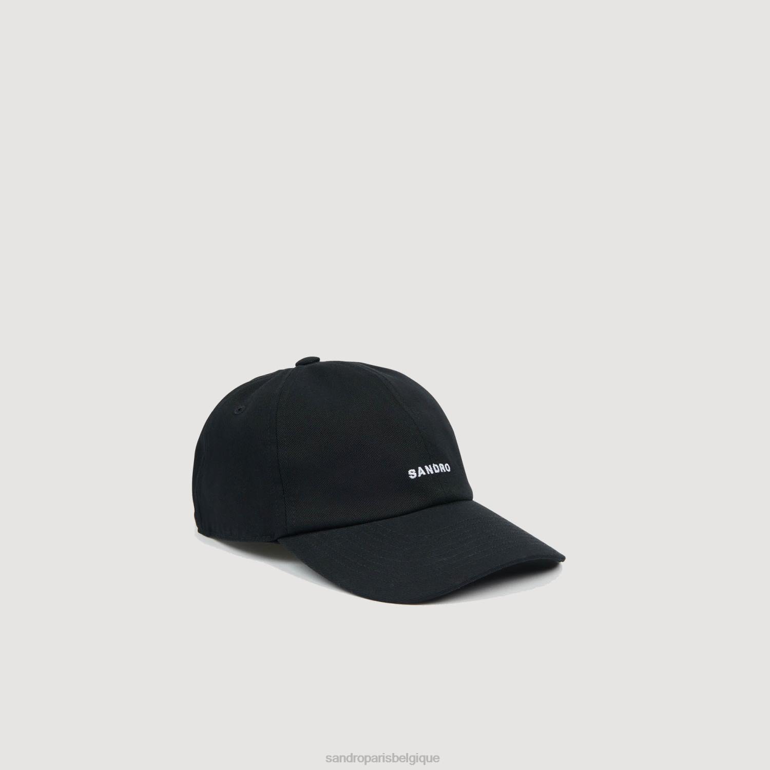 accessoires Sandro Paris casquette brodée noir Hommes XLXD831