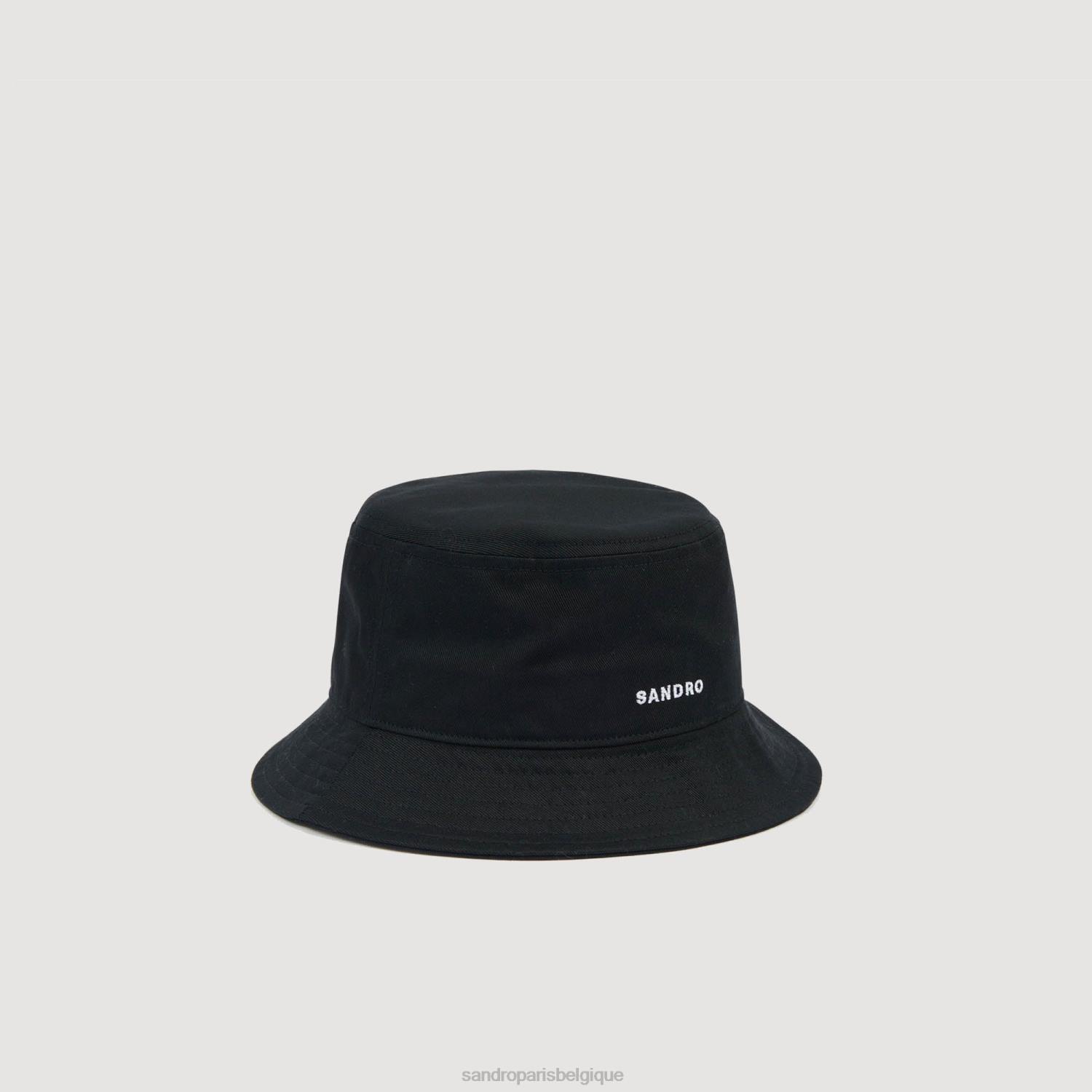 accessoires Sandro Paris chapeau brodé noir Hommes XLXD830