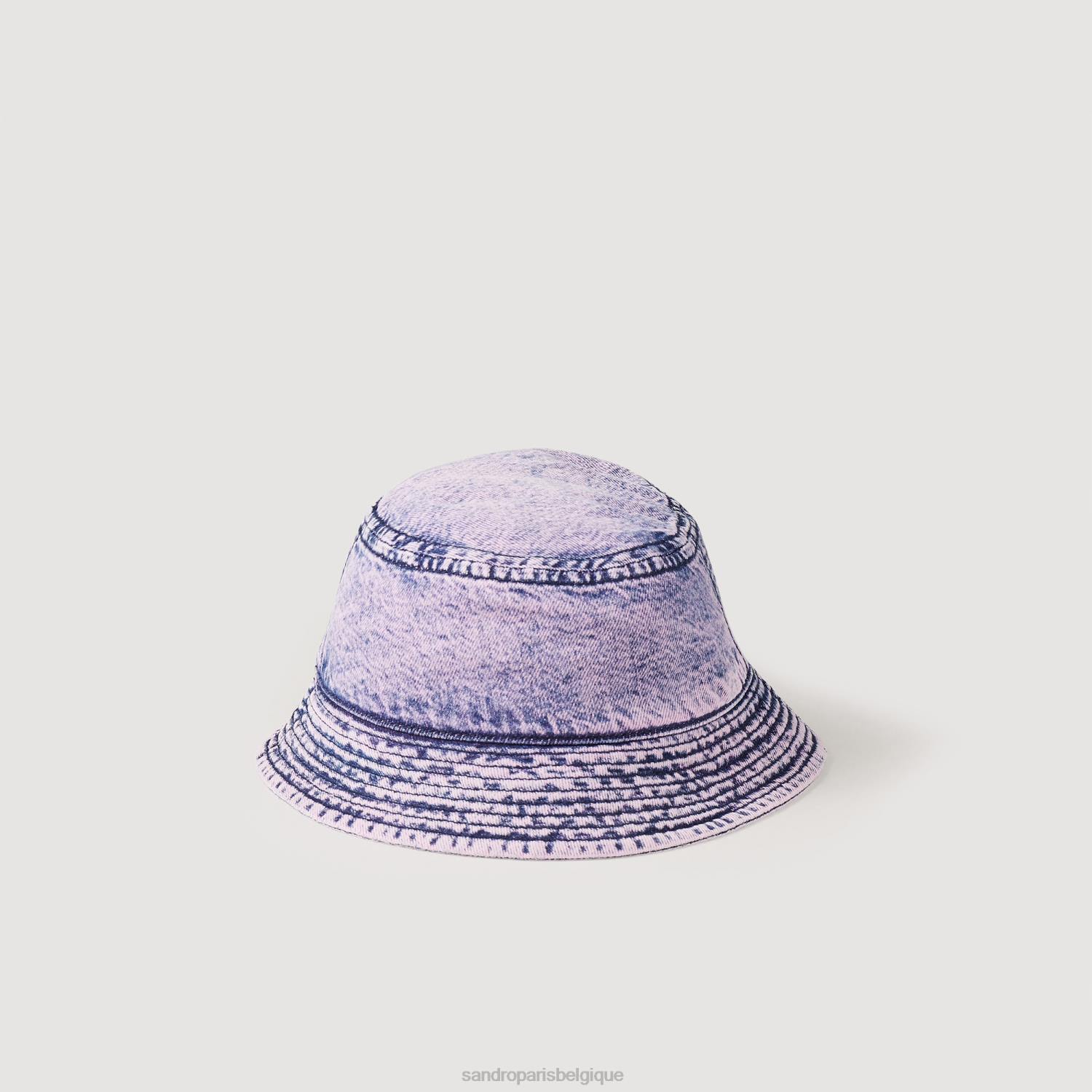 accessoires Sandro Paris chapeau à logo brodé rose Hommes XLXD835