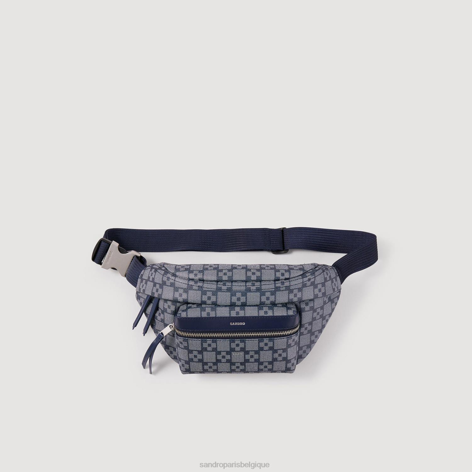 accessoires Sandro Paris sac banane à monogramme bleu Hommes XLXD857