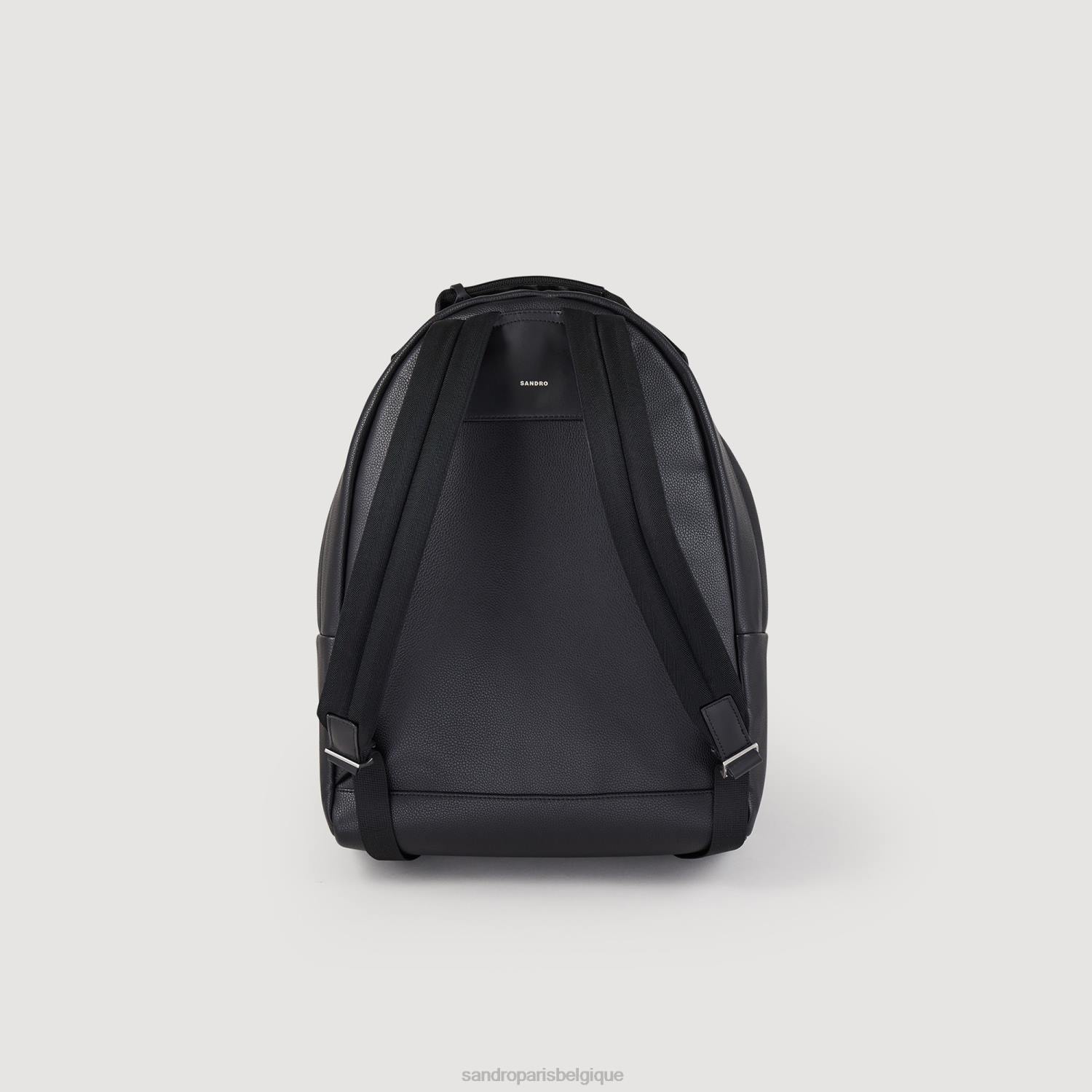 accessoires Sandro Paris sac à dos en toile enduite noir Hommes XLXD841