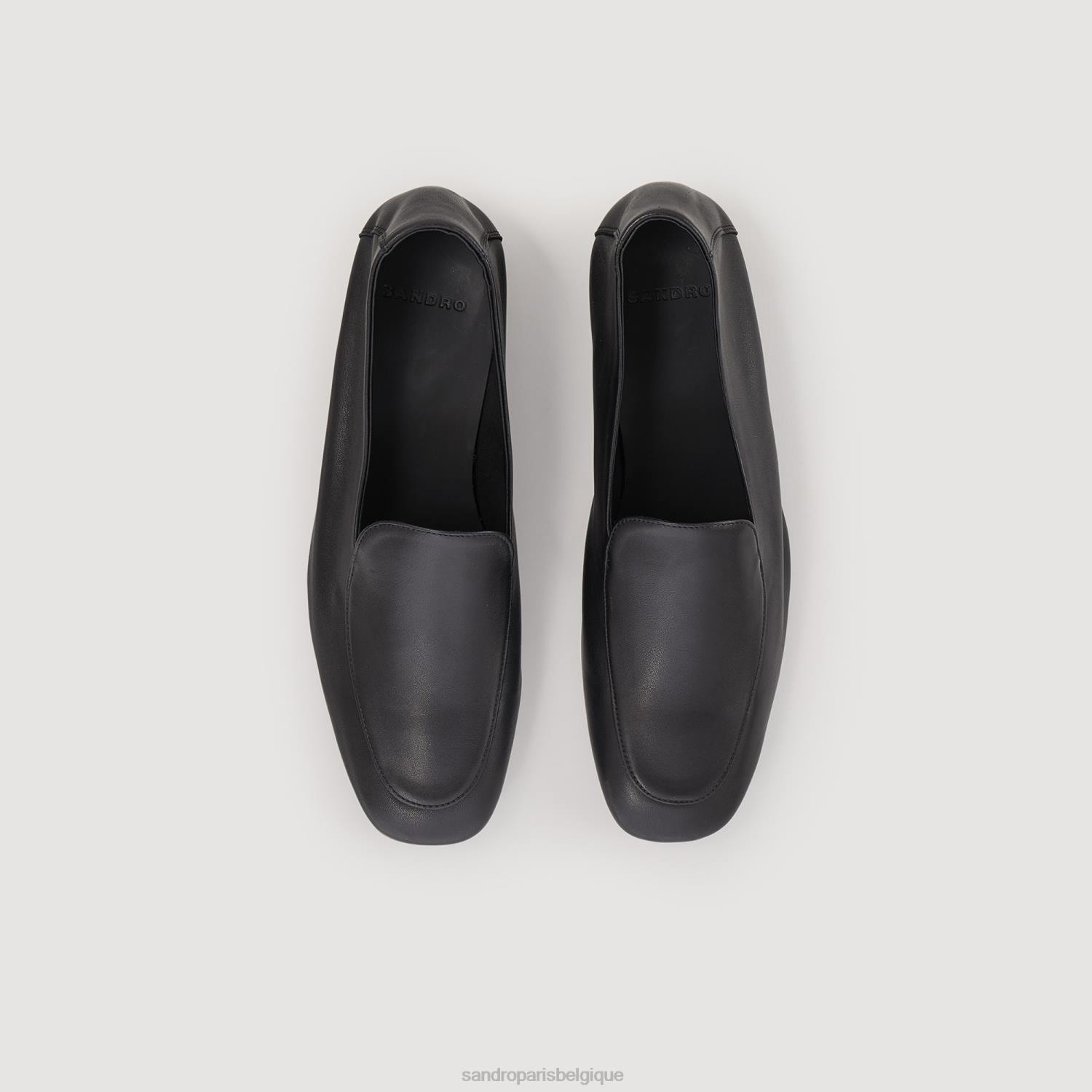 chaussure Sandro Paris mocassins en cuir noir Hommes XLXD855