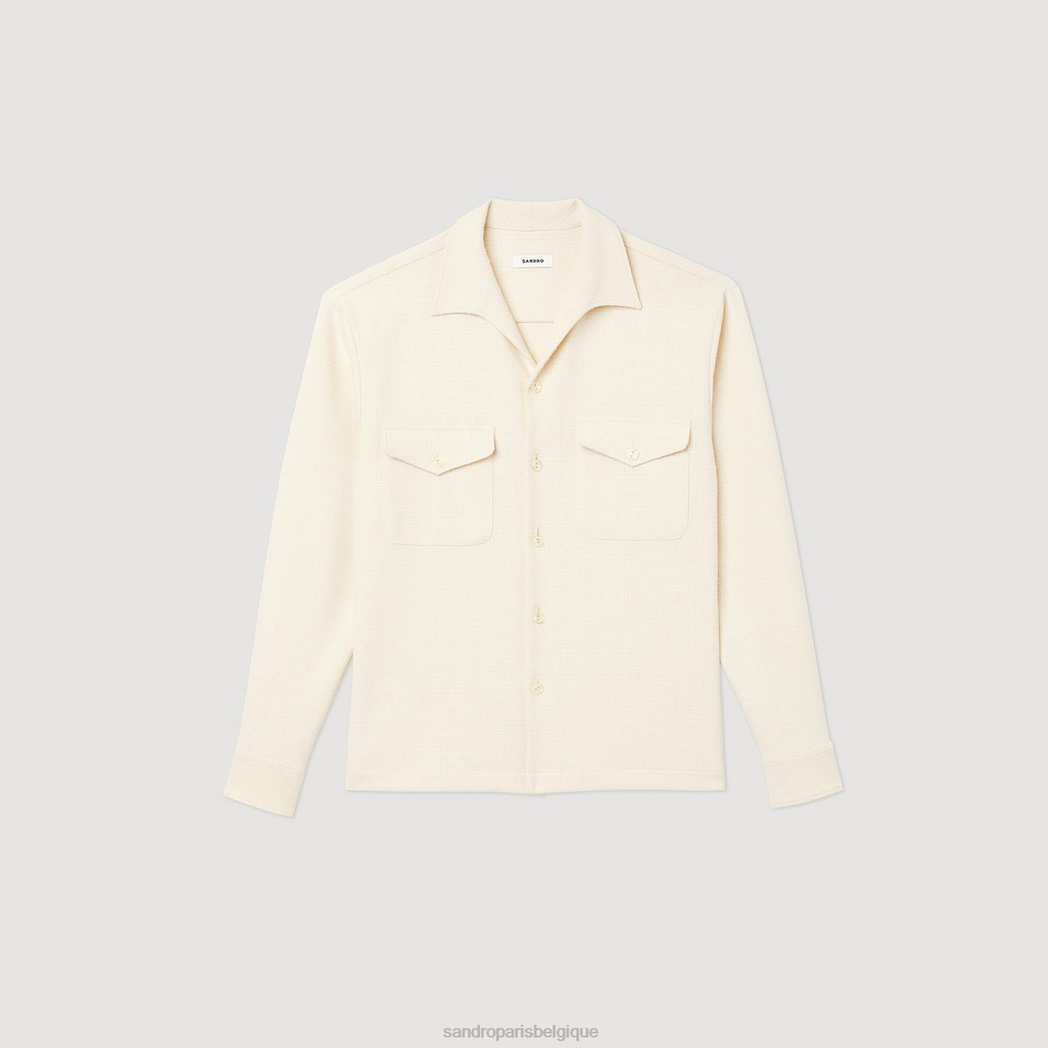 vêtements Sandro Paris chemise ample blanc Hommes XLXD708