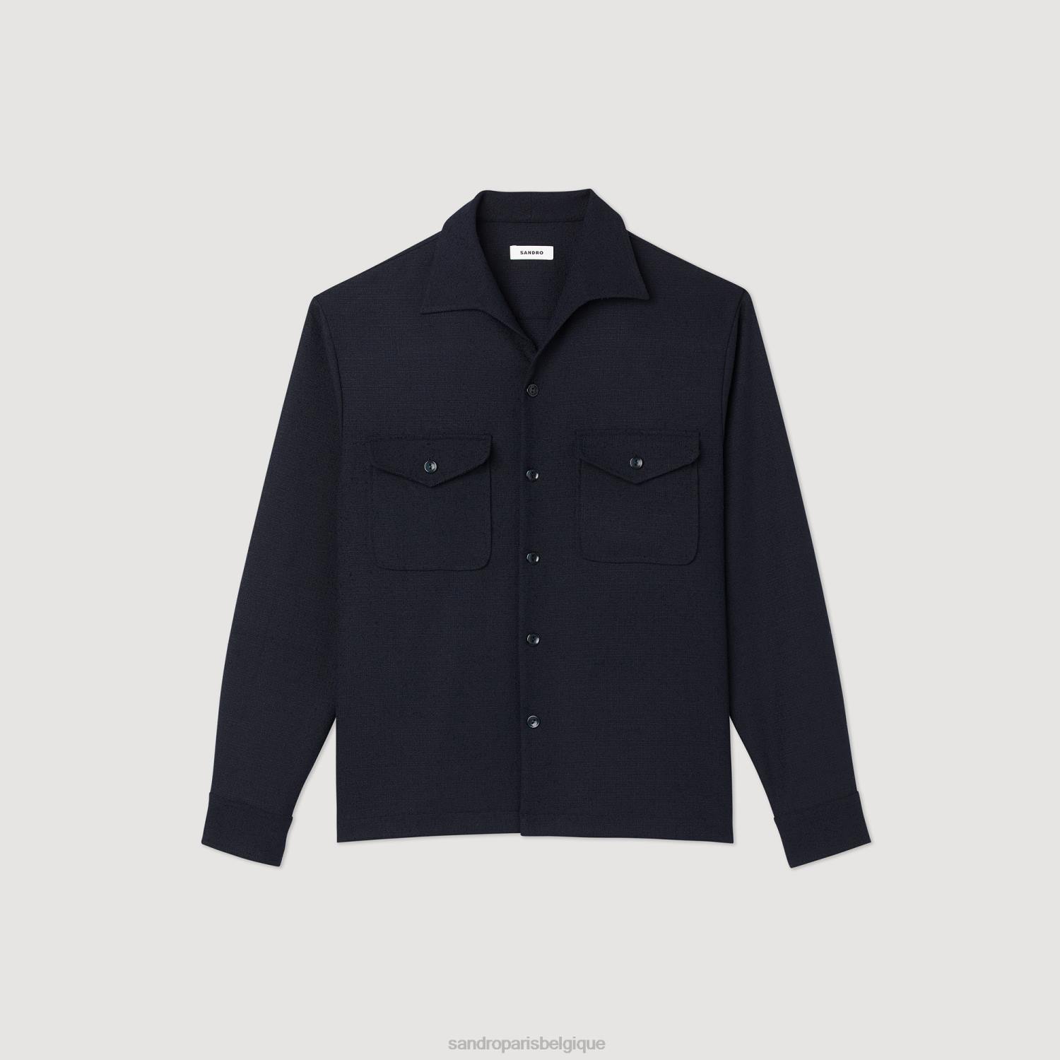 vêtements Sandro Paris chemise ample une couleur Hommes XLXD699