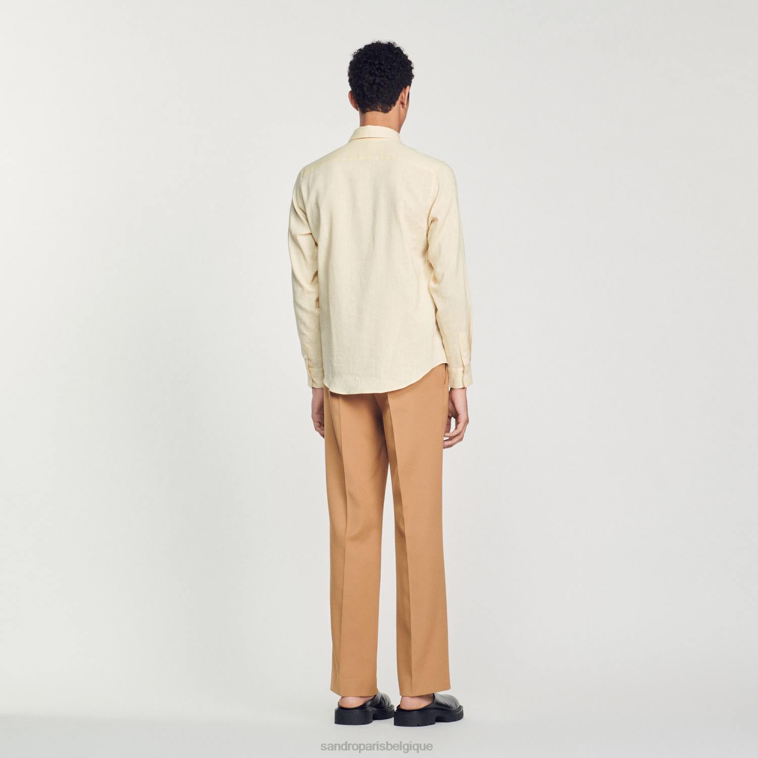 vêtements Sandro Paris chemise classique beige Hommes XLXD779