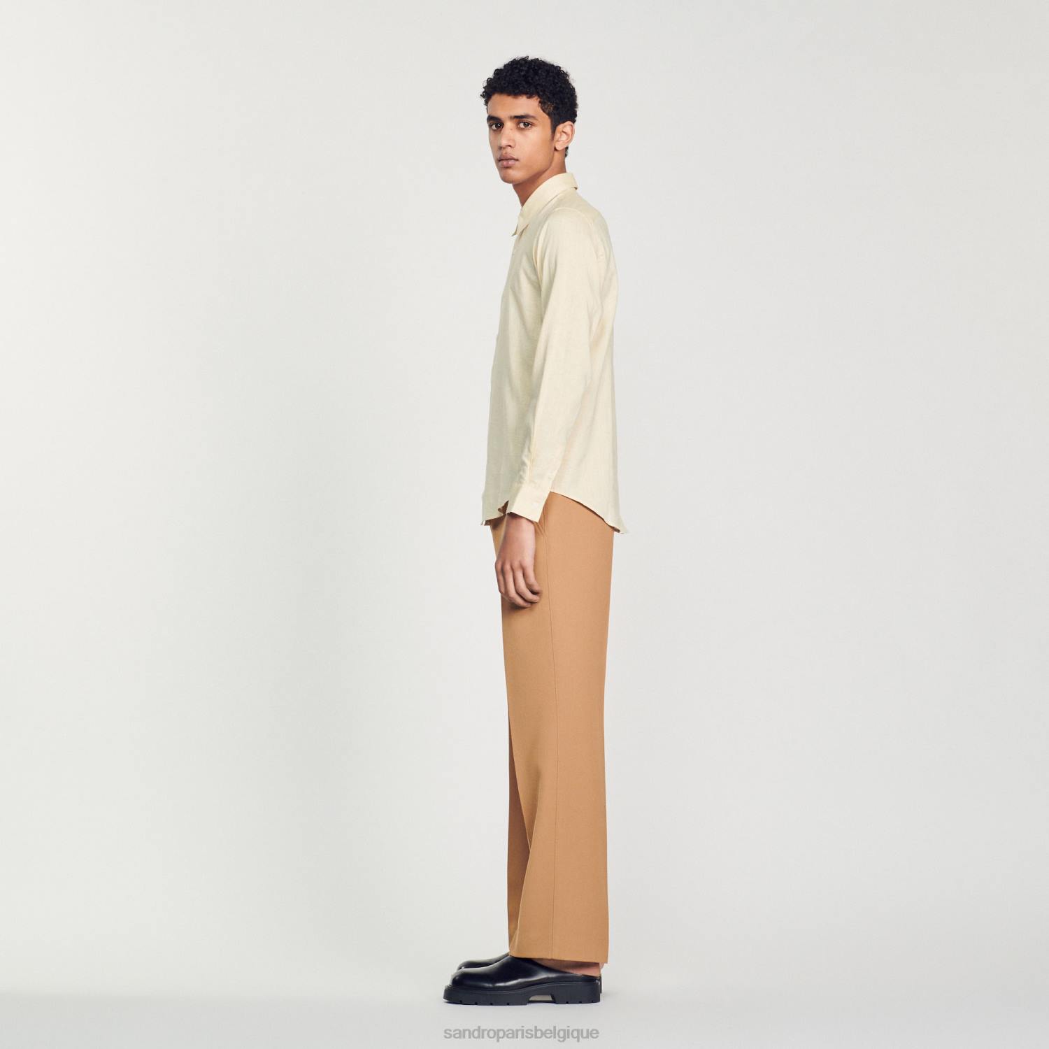 vêtements Sandro Paris chemise classique beige Hommes XLXD779