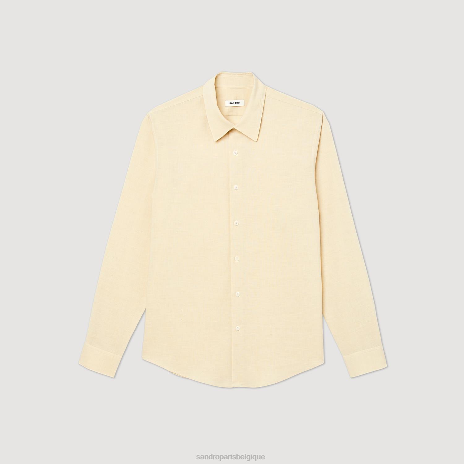 vêtements Sandro Paris chemise classique beige Hommes XLXD779