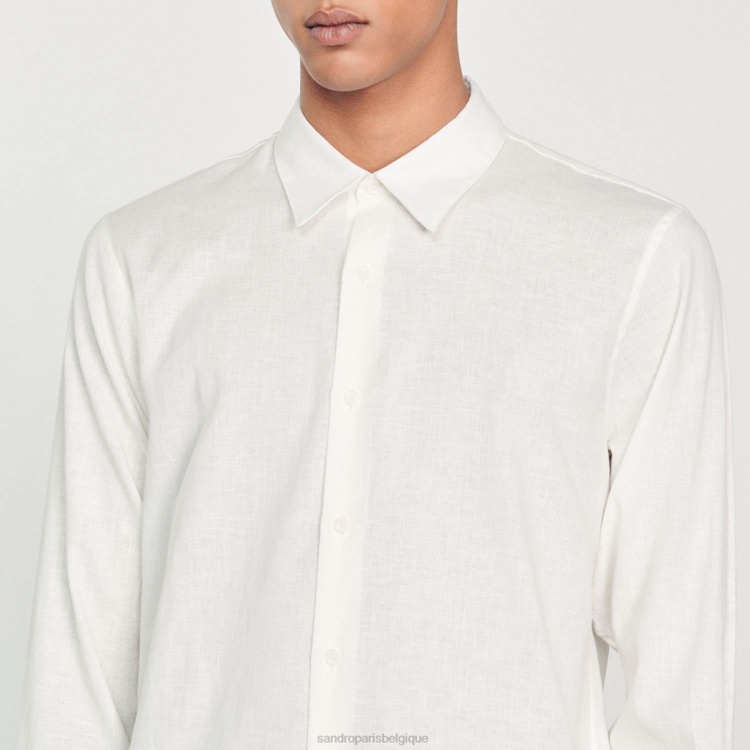 vêtements Sandro Paris chemise classique blanc Hommes XLXD756
