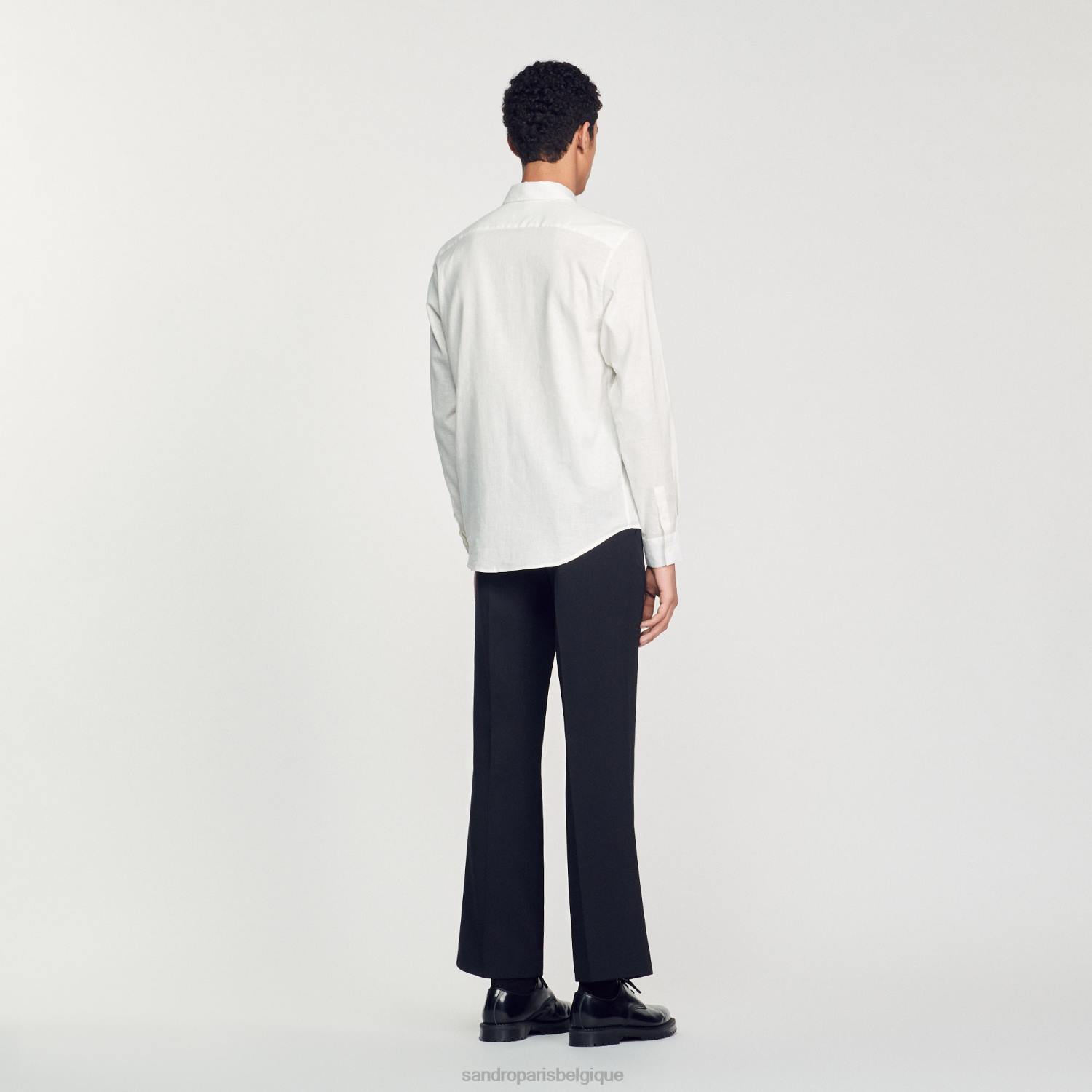vêtements Sandro Paris chemise classique blanc Hommes XLXD756