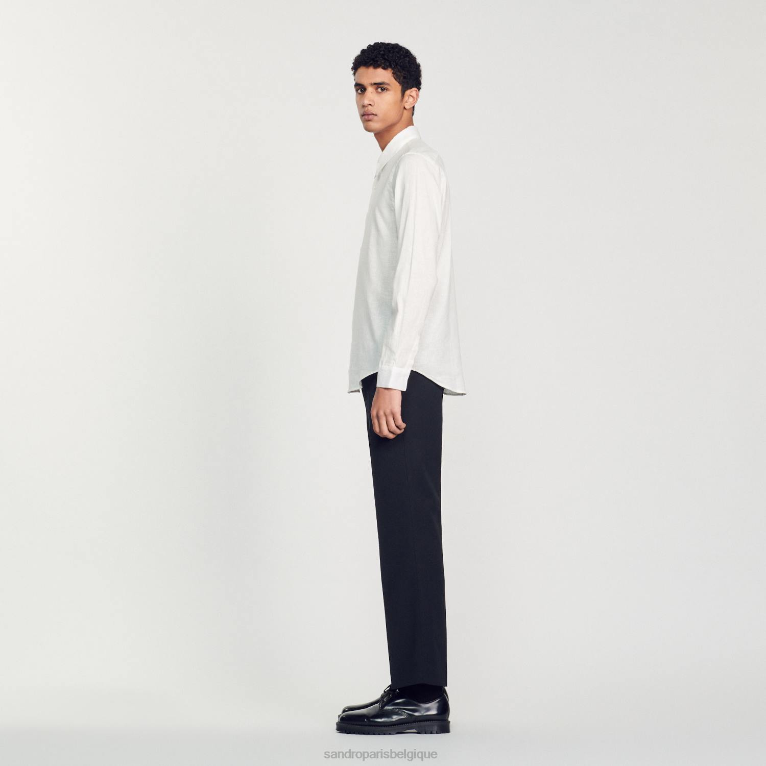 vêtements Sandro Paris chemise classique blanc Hommes XLXD756