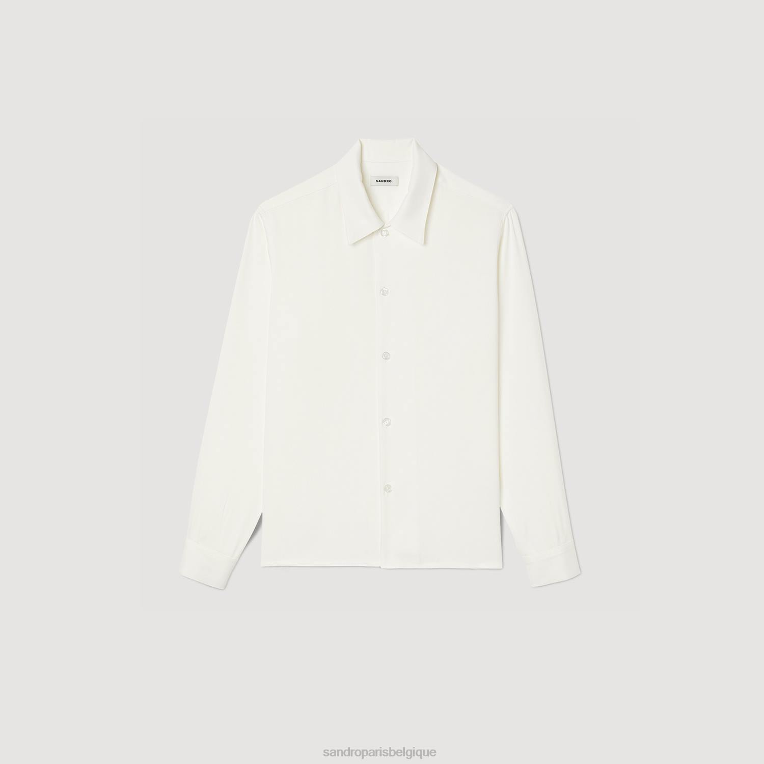 vêtements Sandro Paris chemise fluide blanc Hommes XLXD650
