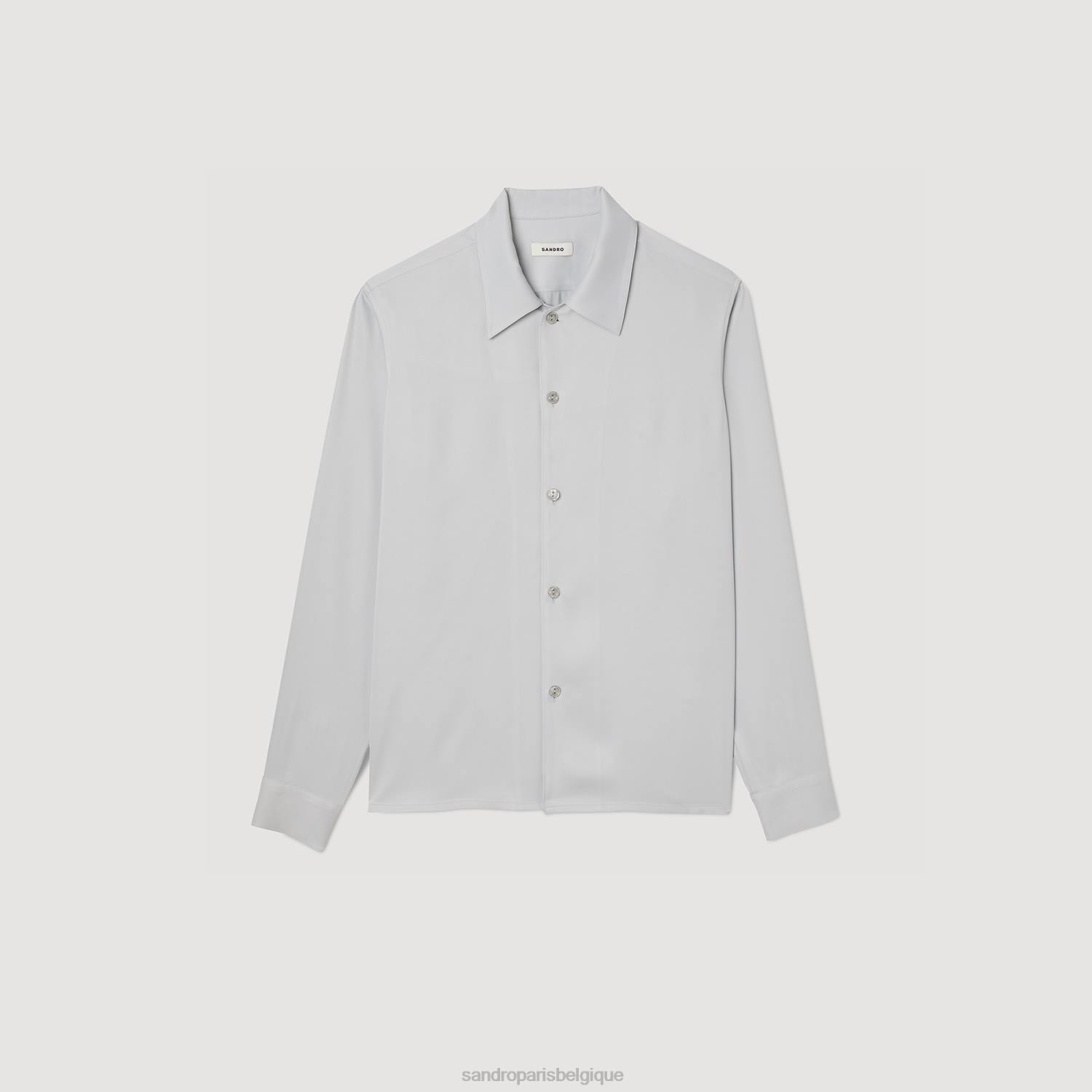 vêtements Sandro Paris chemise fluide mastic Hommes XLXD651