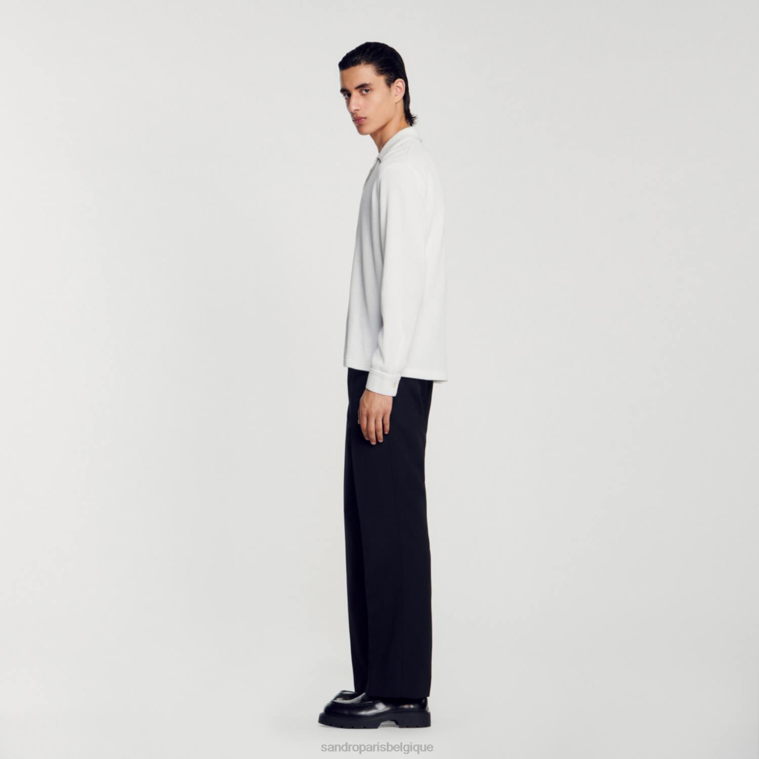 vêtements Sandro Paris chemise à manches longues écru Hommes XLXD588