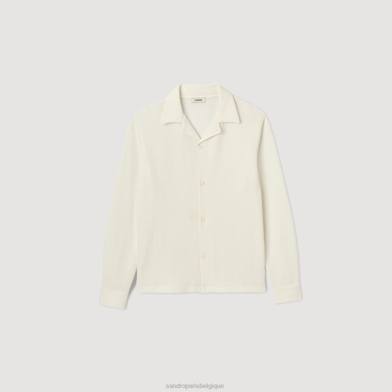 vêtements Sandro Paris chemise à manches longues écru Hommes XLXD588