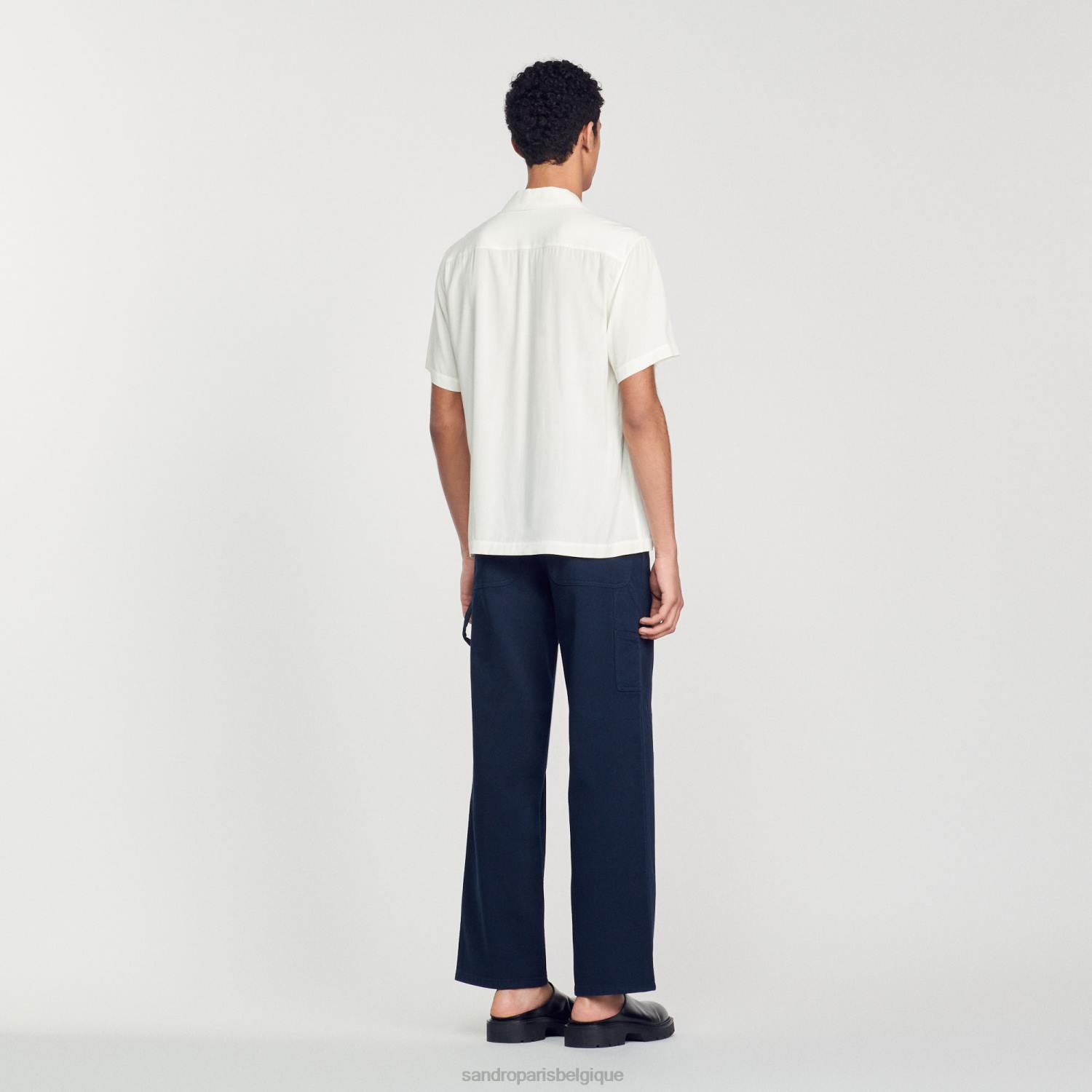 vêtements Sandro Paris chemise statue écru Hommes XLXD701