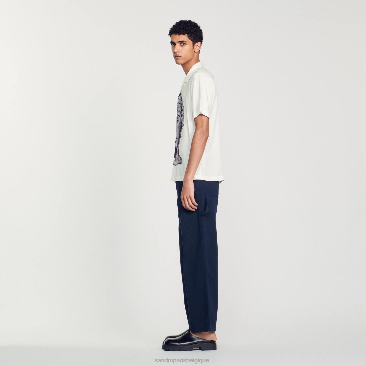 vêtements Sandro Paris chemise statue écru Hommes XLXD701