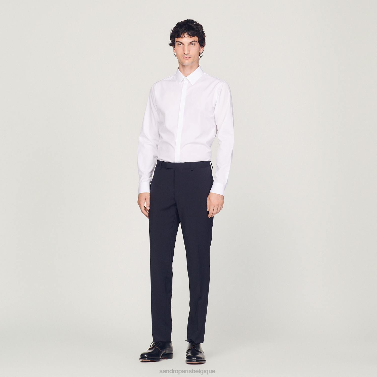vêtements Sandro Paris pantalon de smoking bleu marine Hommes XLXD693