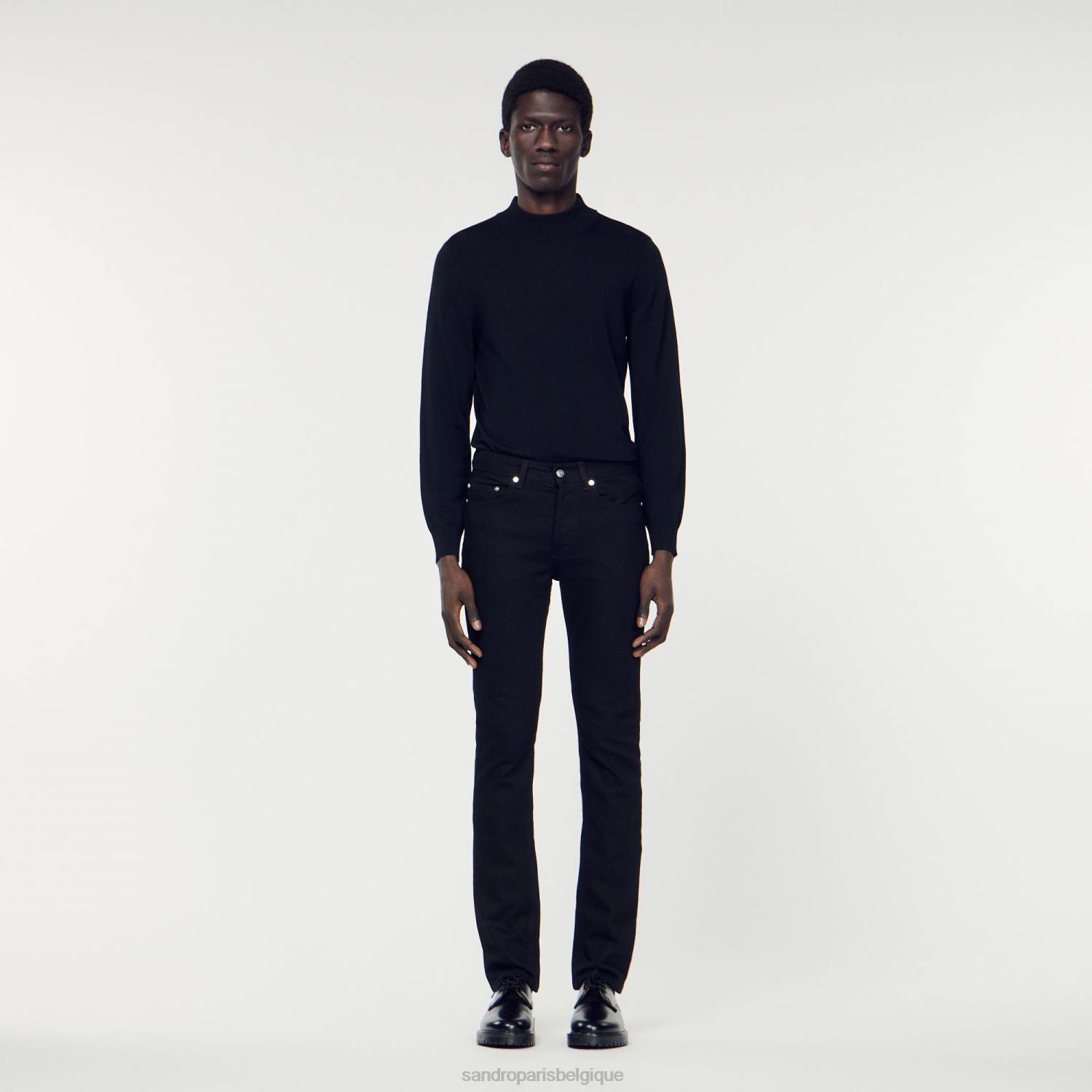 vêtements Sandro Paris jean slim noir Hommes XLXD639