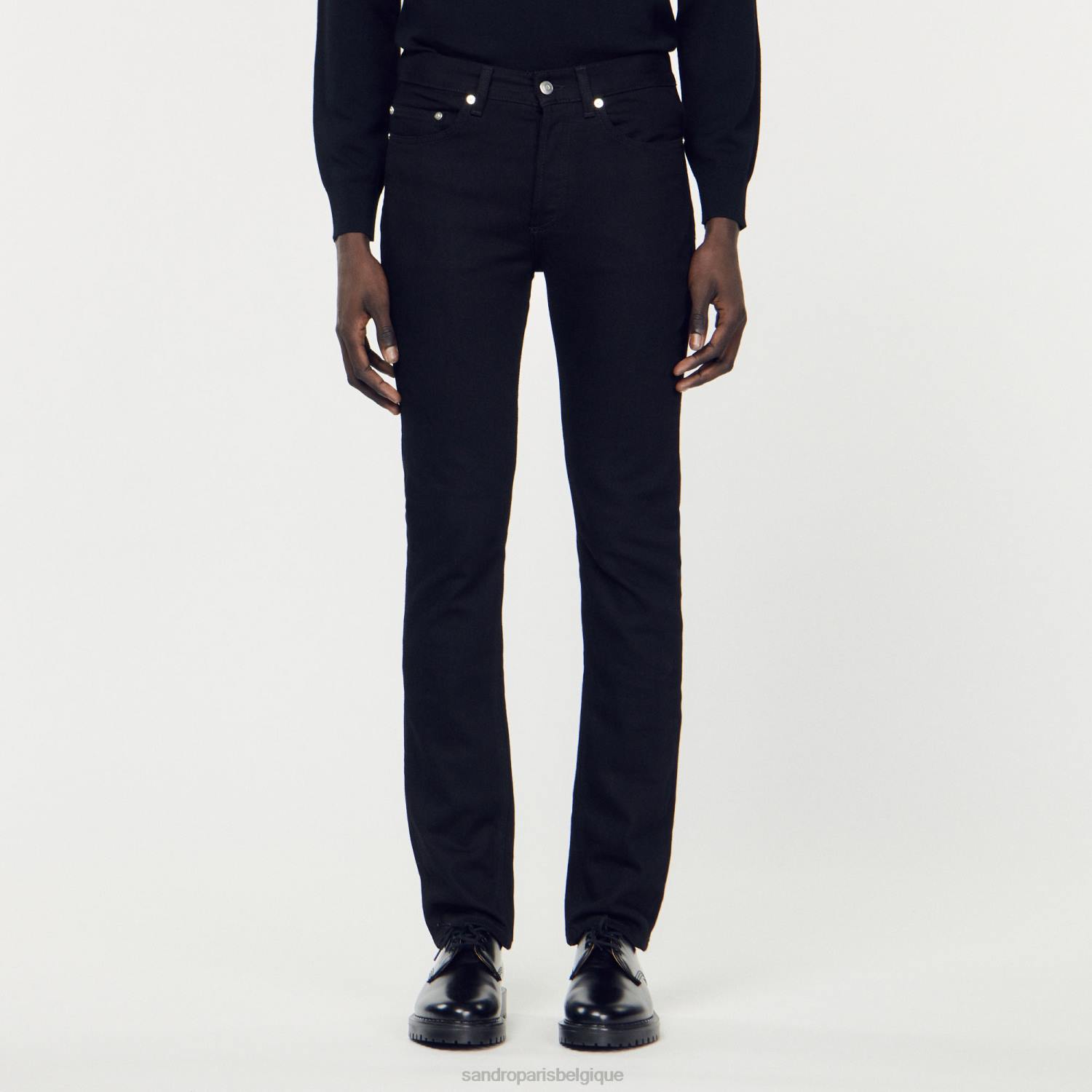 vêtements Sandro Paris jean slim noir Hommes XLXD639