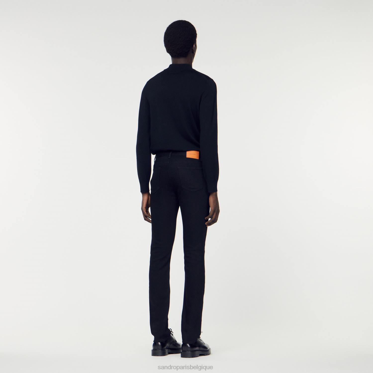 vêtements Sandro Paris jean slim noir Hommes XLXD639