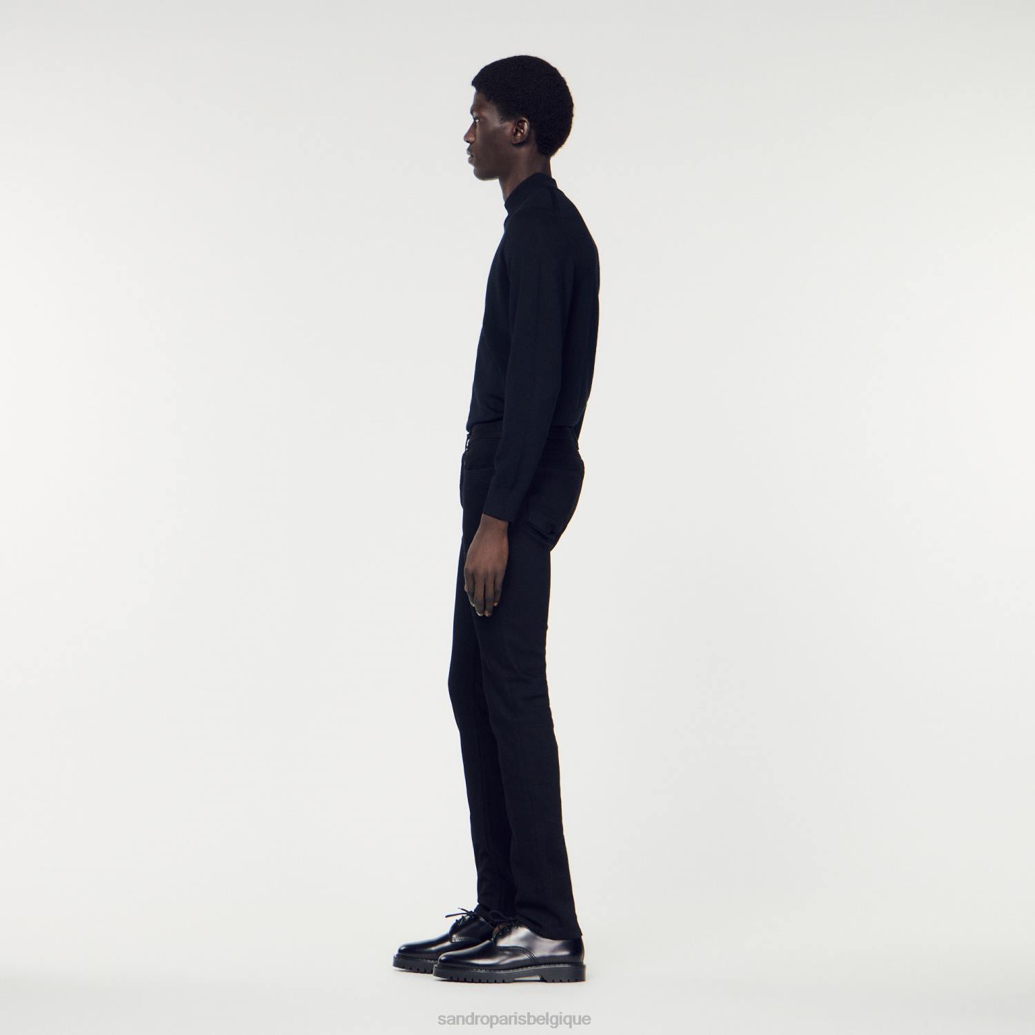 vêtements Sandro Paris jean slim noir Hommes XLXD639