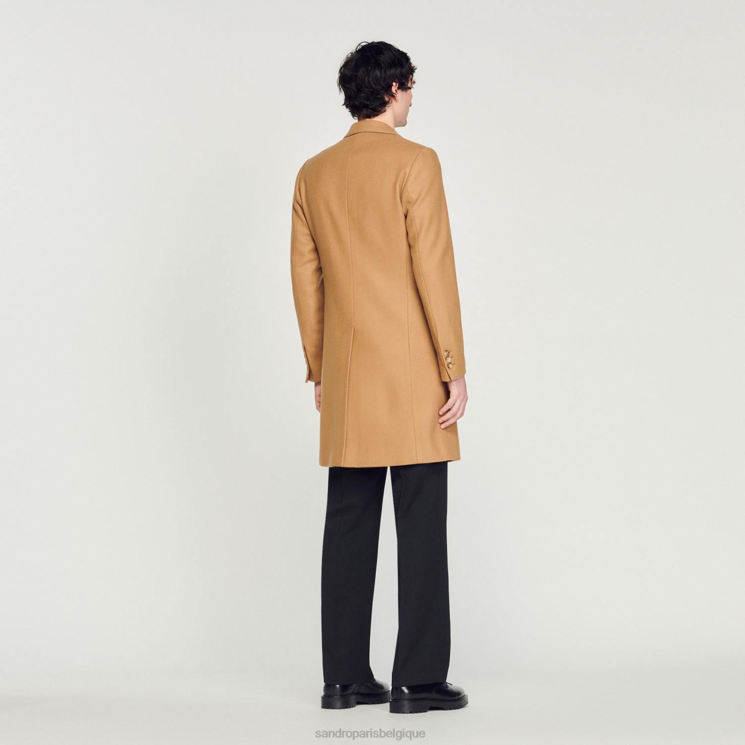 vêtements Sandro Paris manteau de laine beige Hommes XLXD607