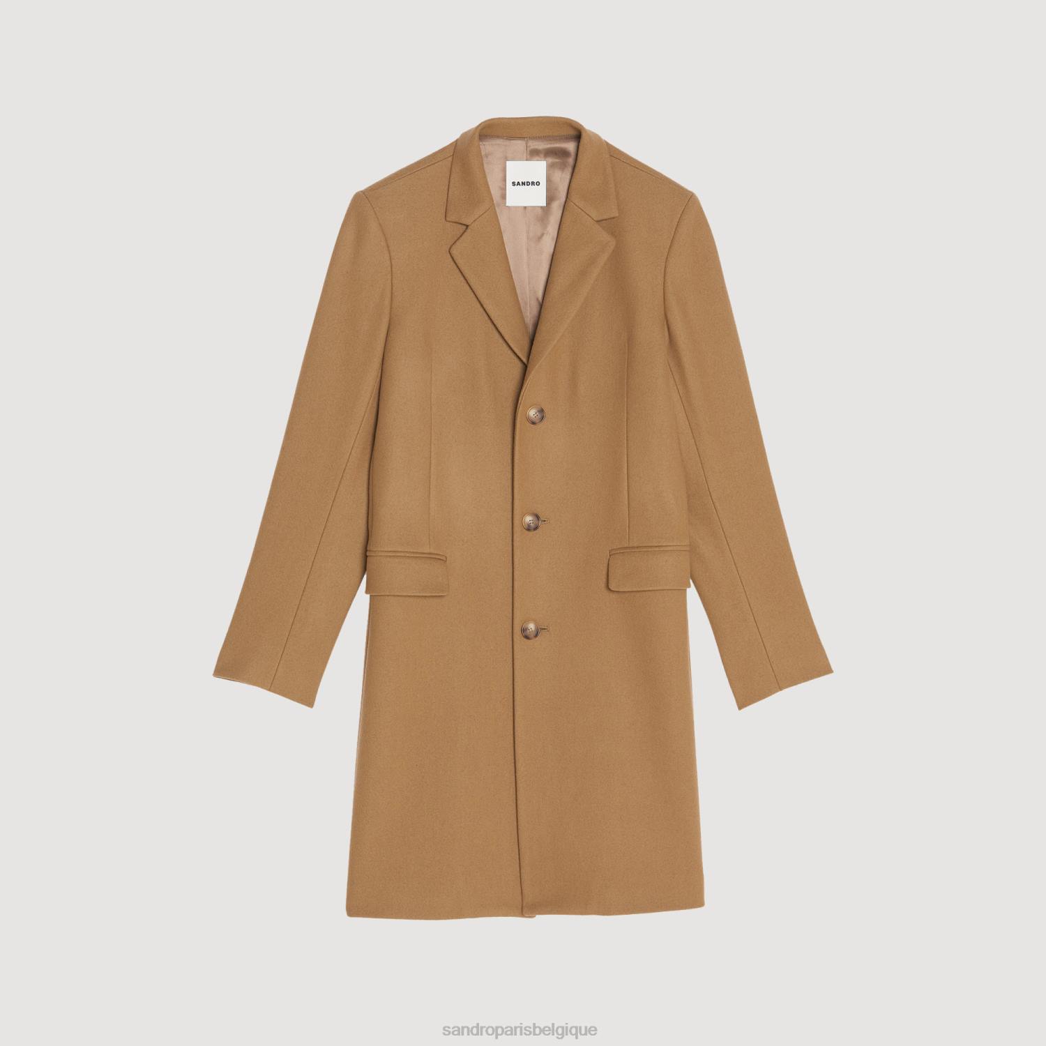 vêtements Sandro Paris manteau de laine beige Hommes XLXD607