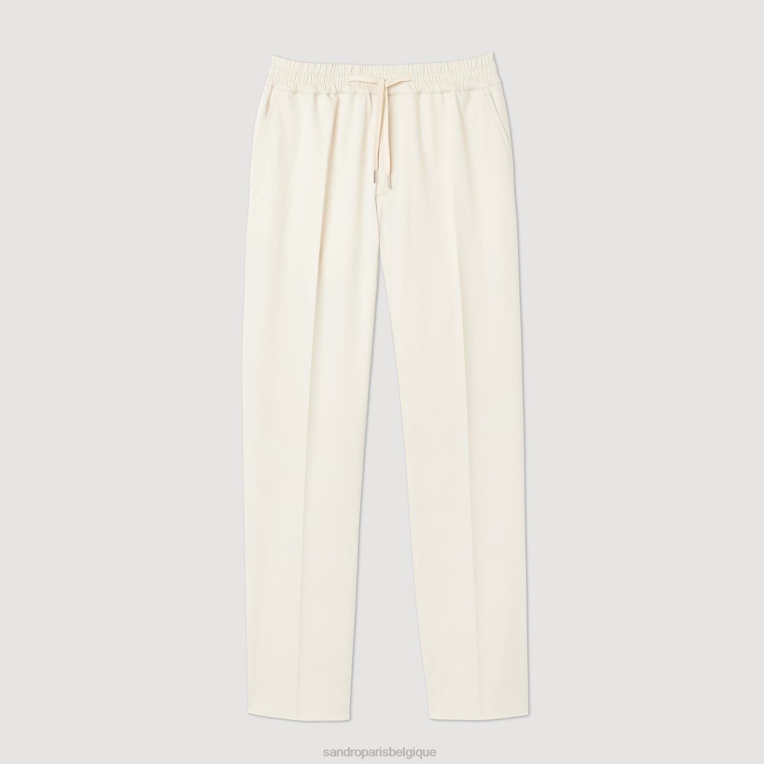 vêtements Sandro Paris pantalon droit élastiqué écru Hommes XLXD777