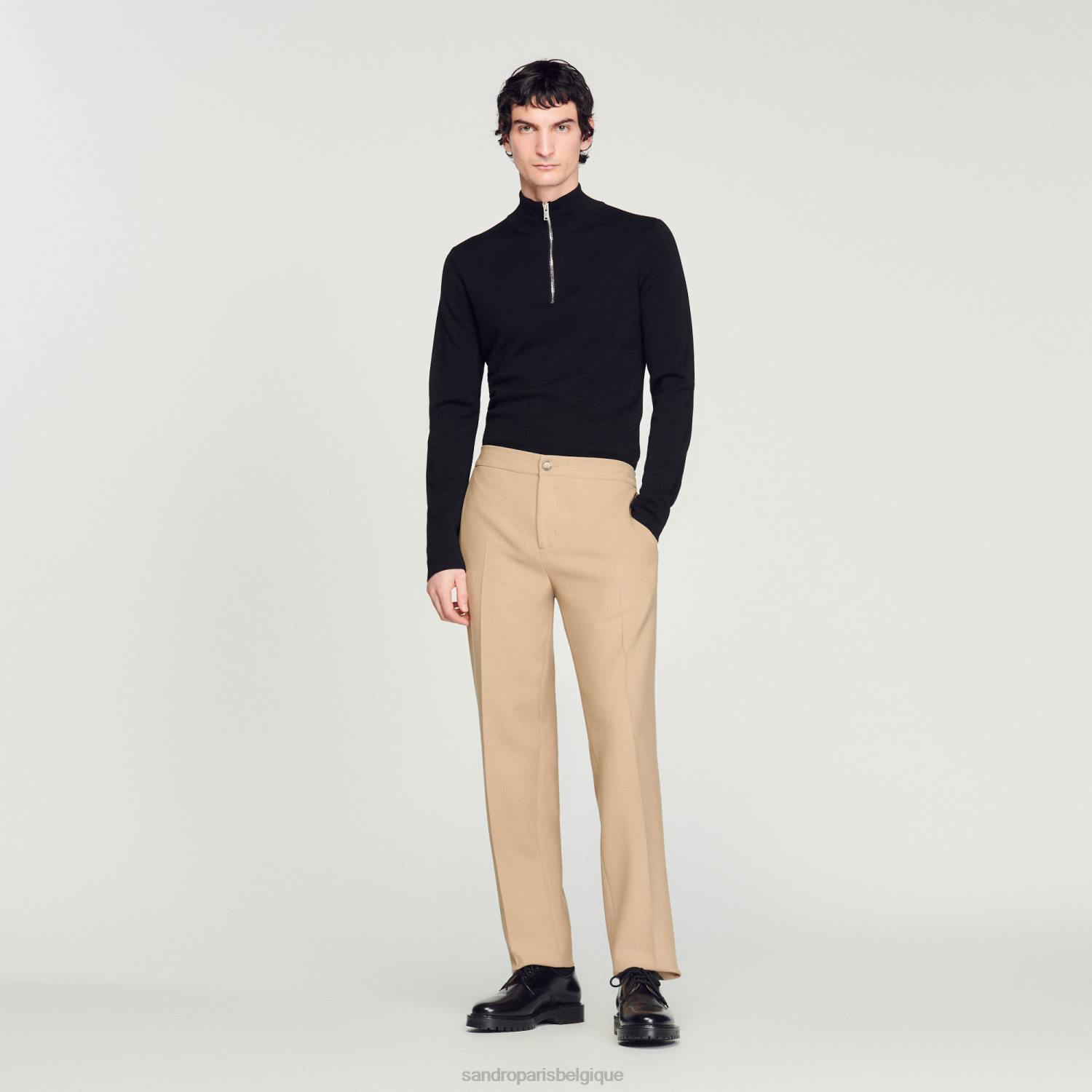 vêtements Sandro Paris pantalon en jersey beige Hommes XLXD825
