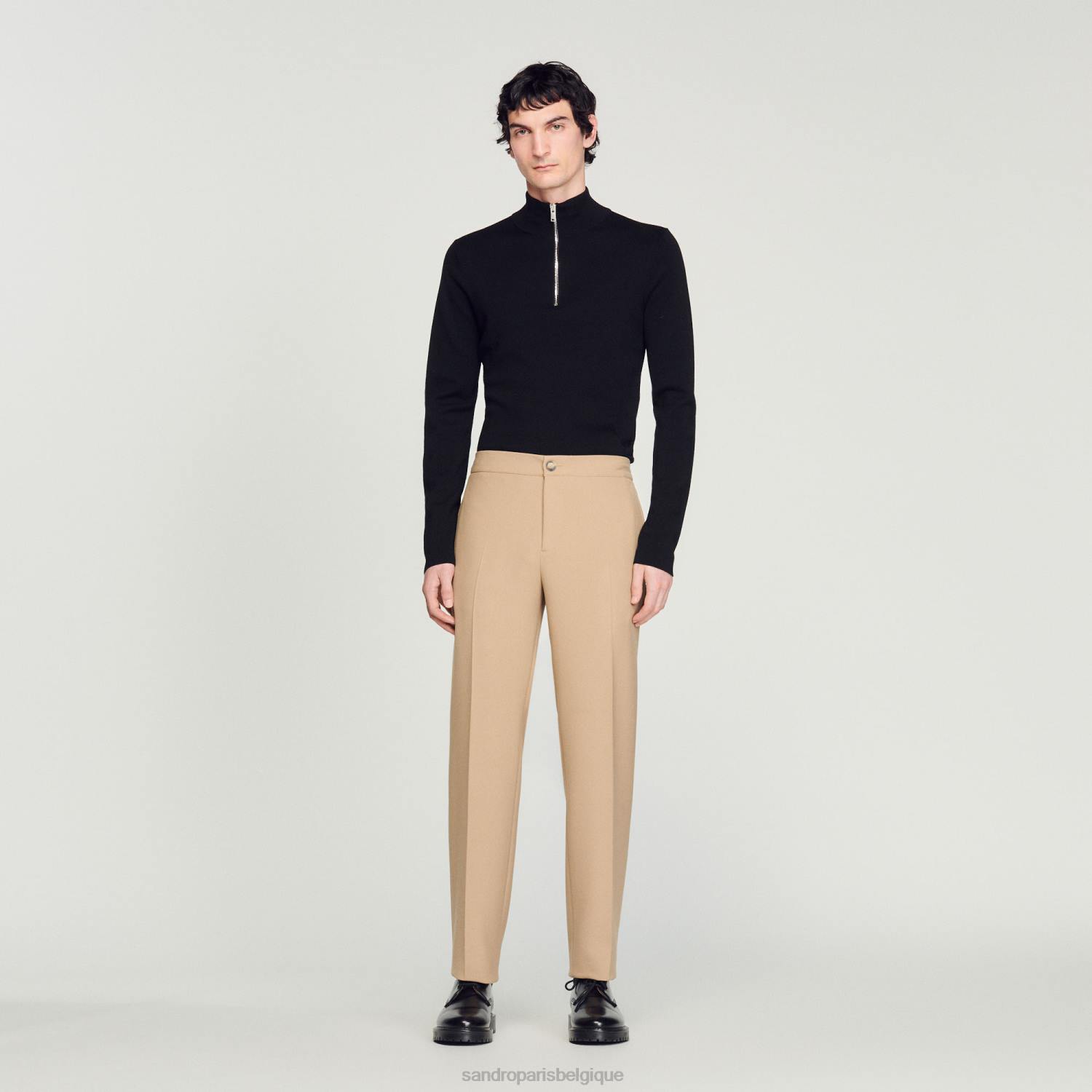 vêtements Sandro Paris pantalon en jersey beige Hommes XLXD825