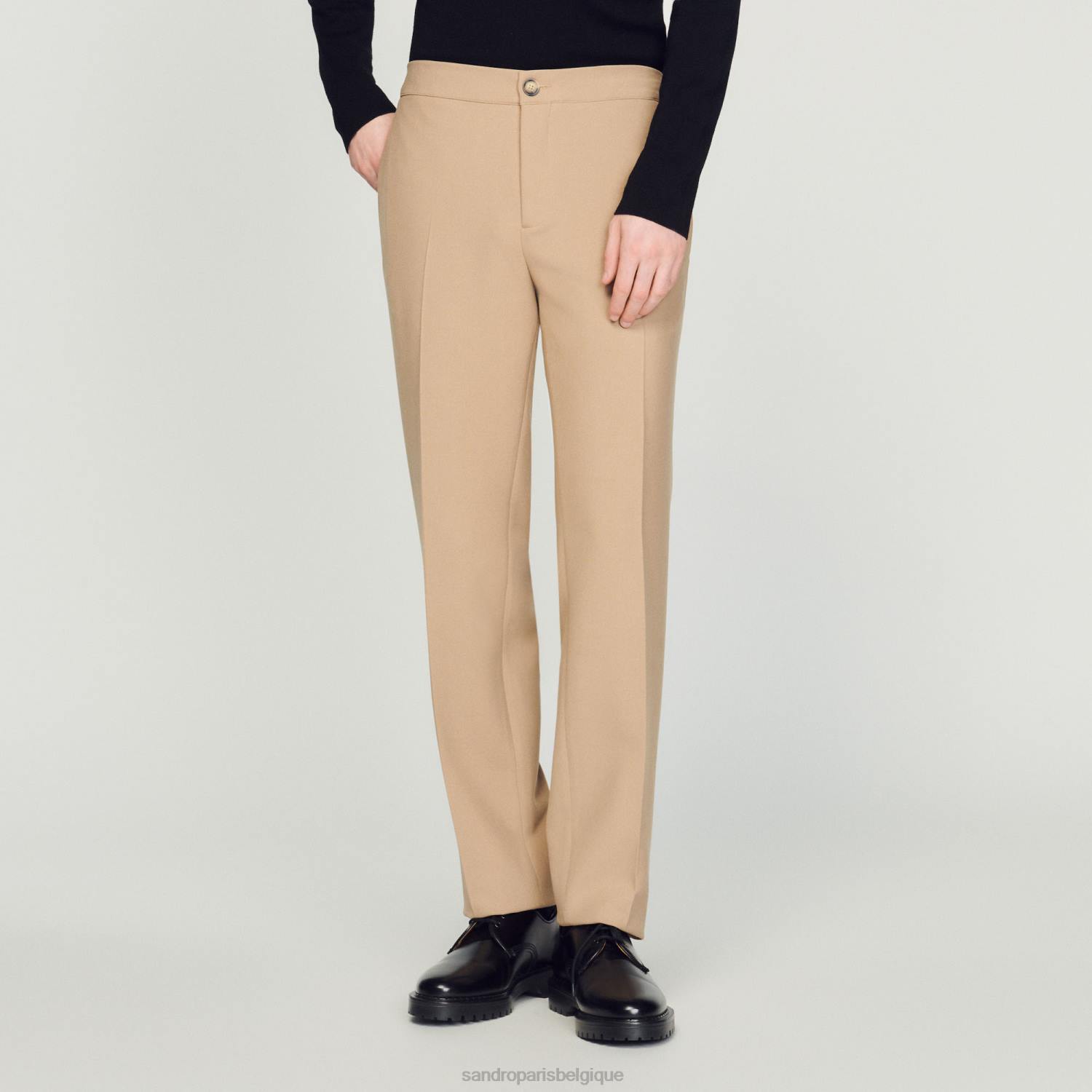vêtements Sandro Paris pantalon en jersey beige Hommes XLXD825