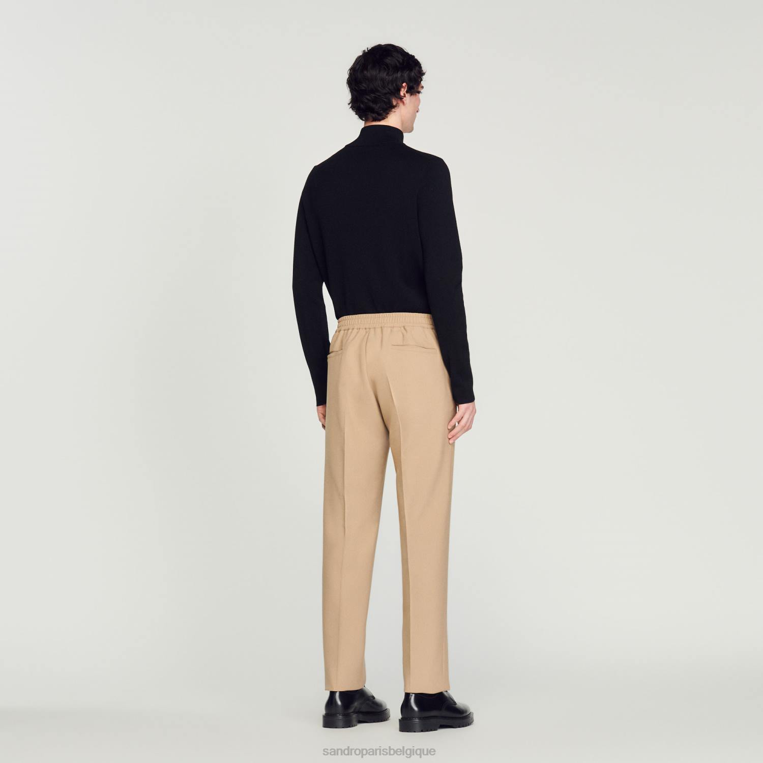 vêtements Sandro Paris pantalon en jersey beige Hommes XLXD825
