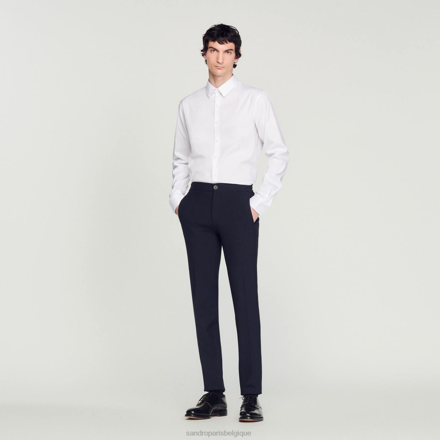 vêtements Sandro Paris pantalon en jersey bleu marine Hommes XLXD785