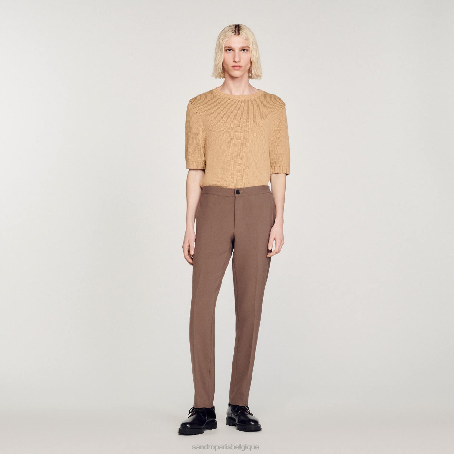vêtements Sandro Paris pantalon en jersey une couleur Hommes XLXD762