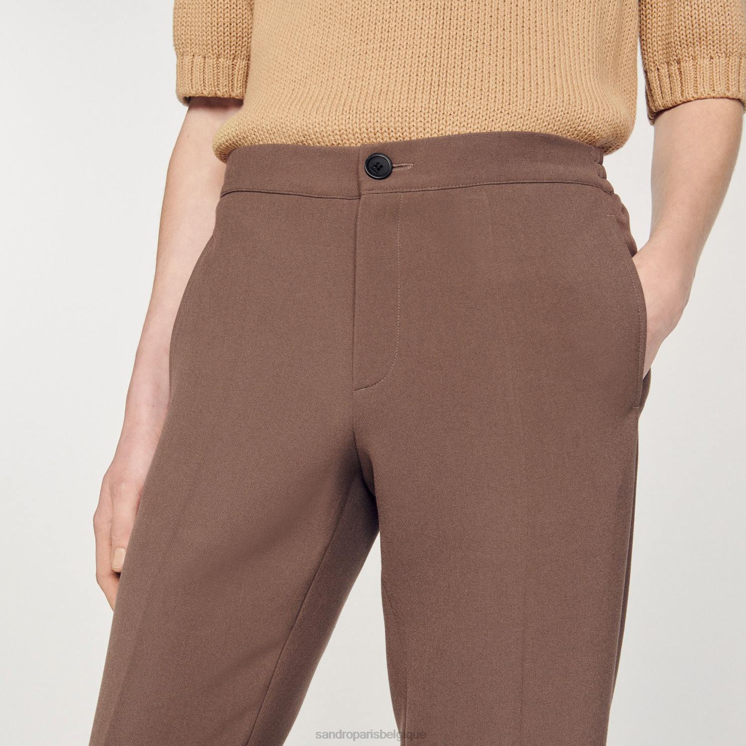 vêtements Sandro Paris pantalon en jersey une couleur Hommes XLXD762