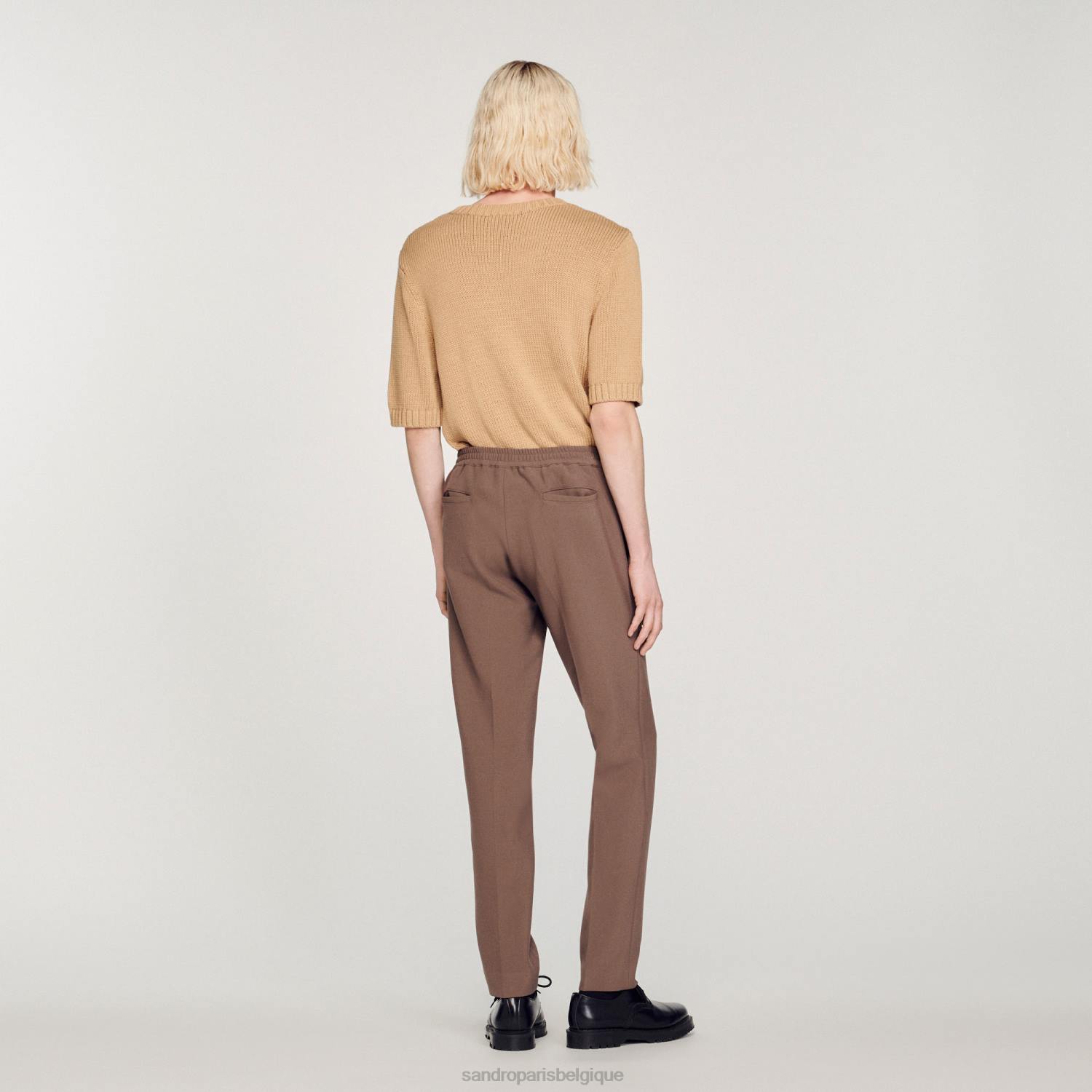 vêtements Sandro Paris pantalon en jersey une couleur Hommes XLXD762
