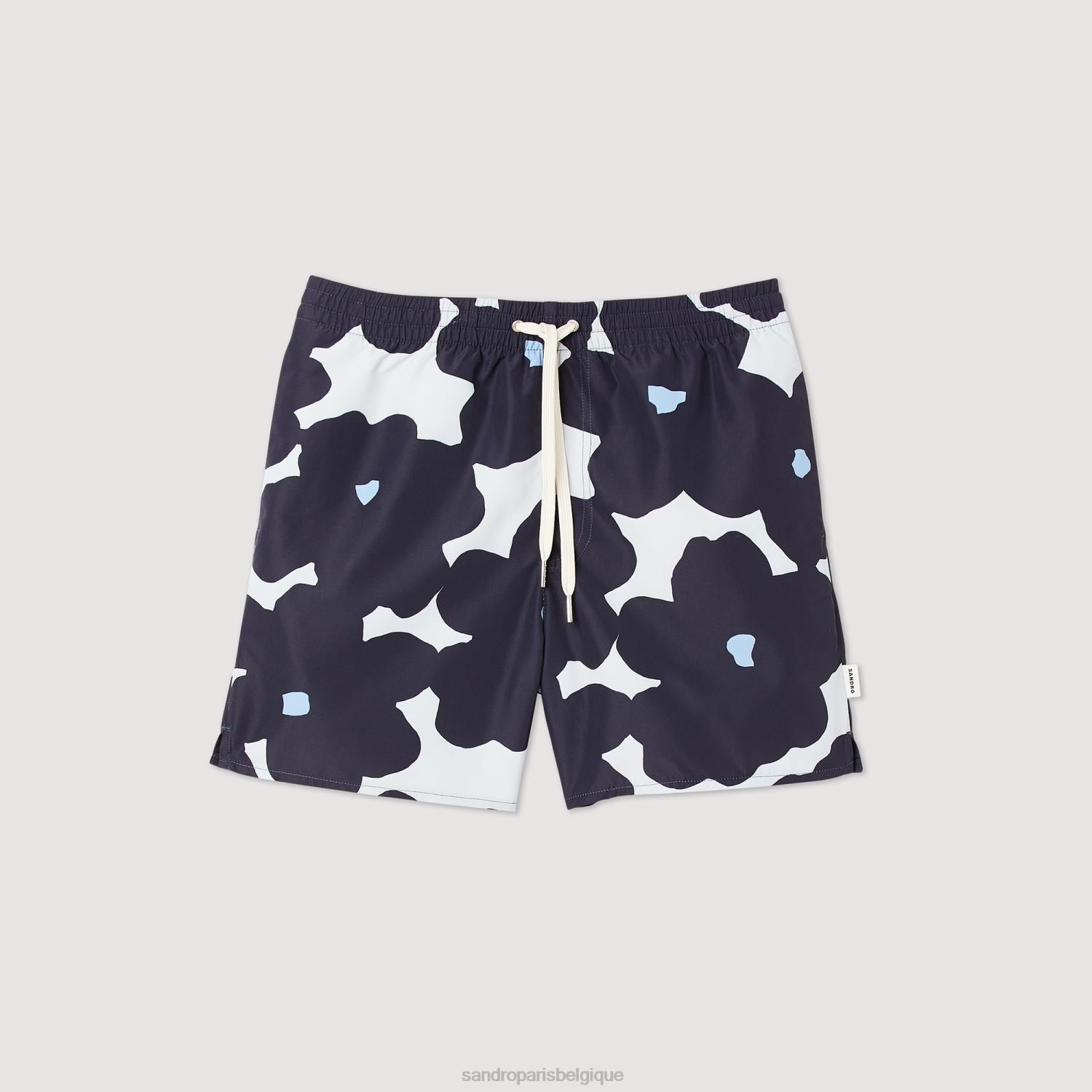 vêtements Sandro Paris short de bain à fleurs bleu marine Hommes XLXD694