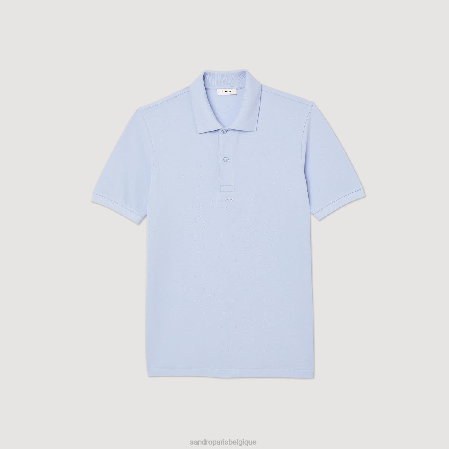 vêtements Sandro Paris polo à logo en caoutchouc mauve Hommes XLXD807