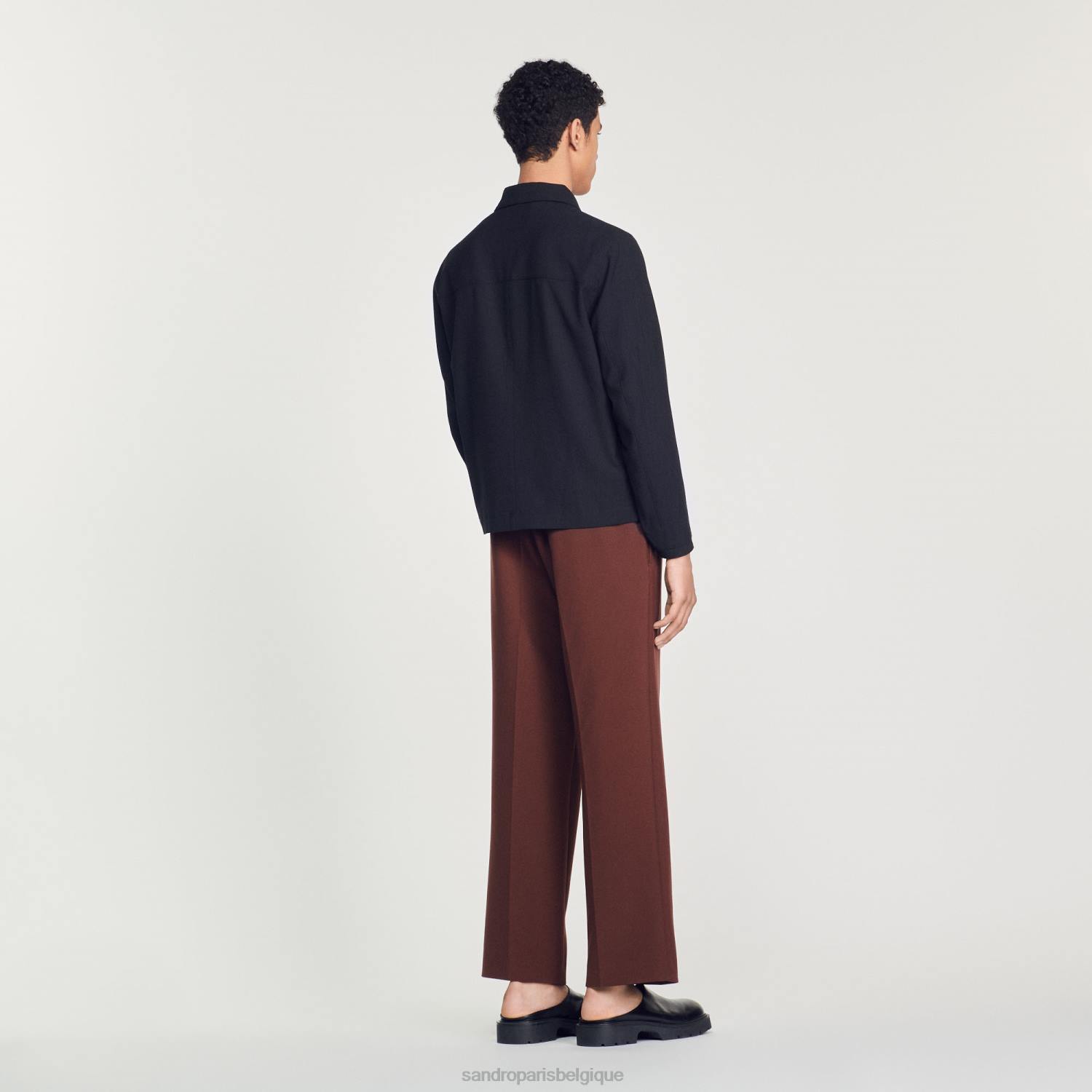 vêtements Sandro Paris veste zippée noir Hommes XLXD714